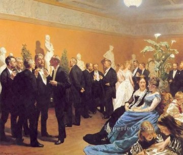Encuentro en el museo 1888 Peder Severin Kroyer Pinturas al óleo